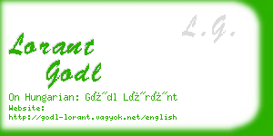 lorant godl business card